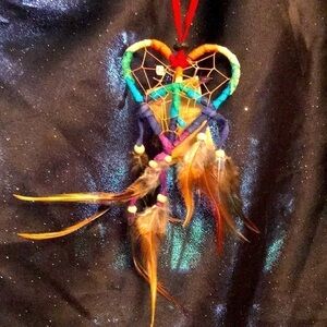 CHAKRA Colored ❤️ Shaped Dream Catcher